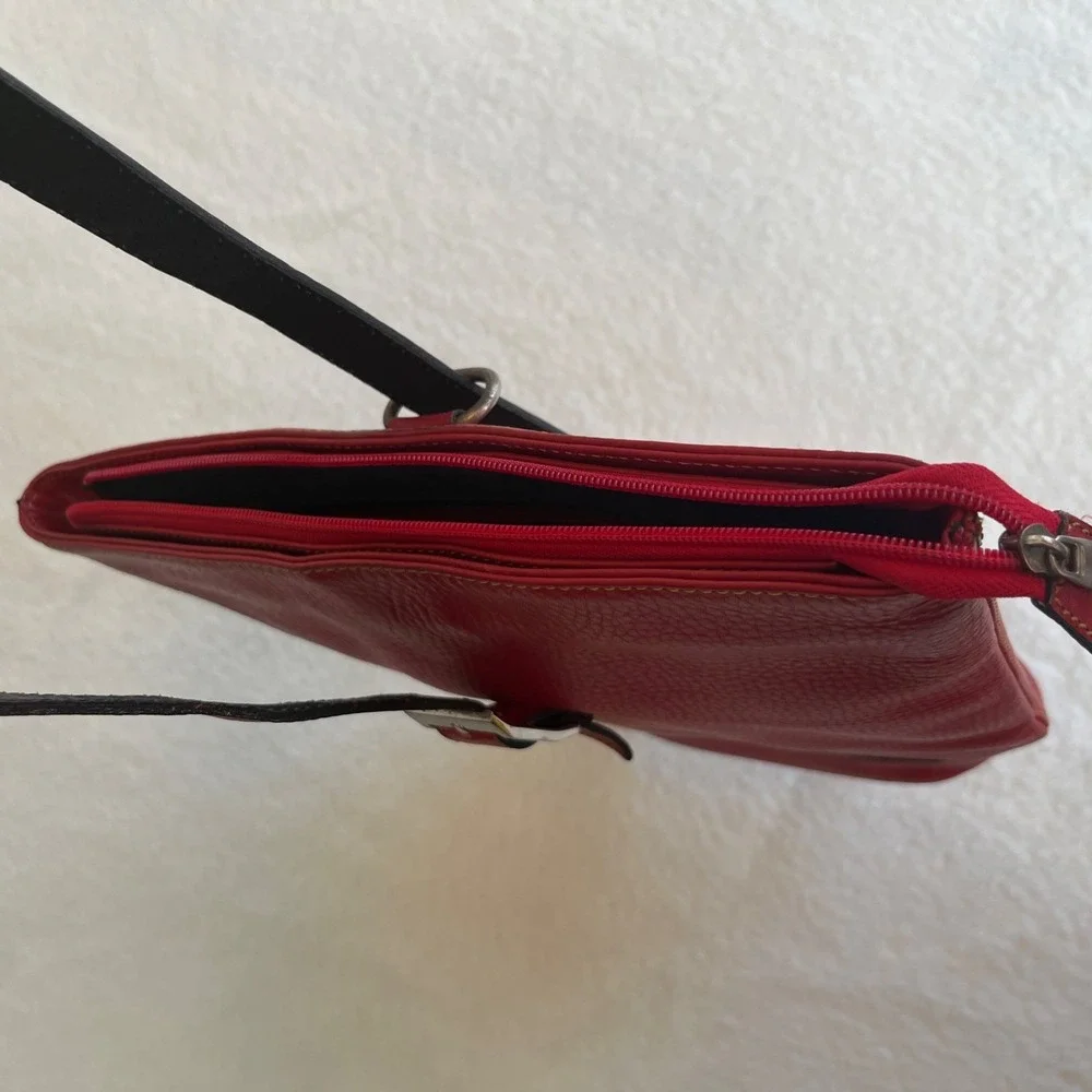 D'Luciano Moda‎ Mexico Red Leather Shoulder Bag